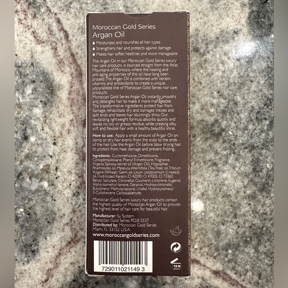 Moroccan Gold Series Argan Oil For All Hair Types Made w Pure Moroccan Argan Oil - Picture 4 of 4